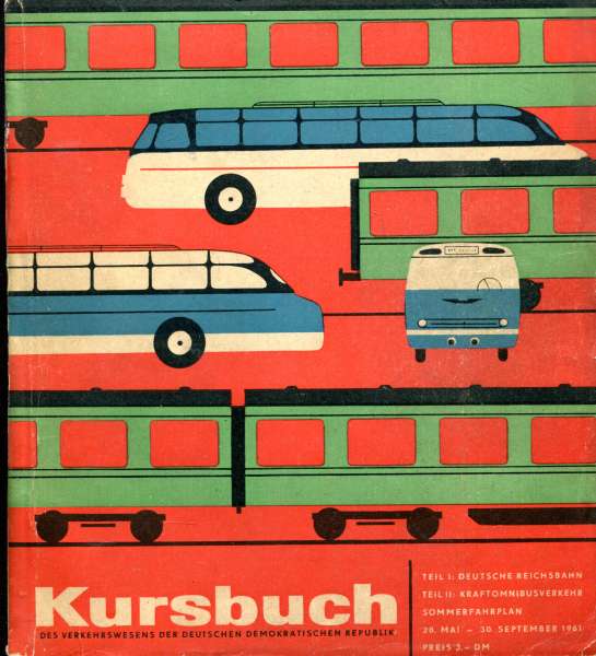 Kursbuch DDR DR und Kraftverkehr 1961 Gesamtausgabe