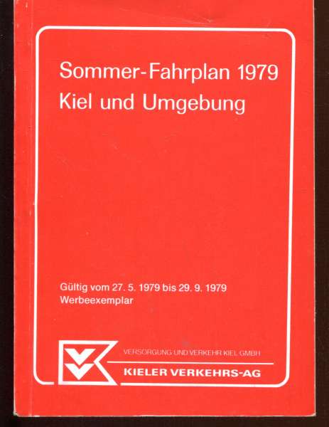 Fahrplan Kiel und Umgebung 1979