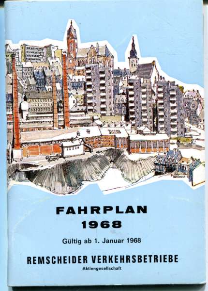Fahrplan Remscheider Verkehrsbetriebe 1968