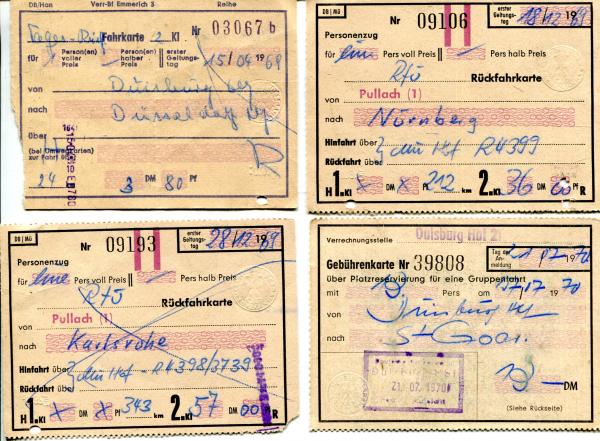 4 Fahrscheine DB