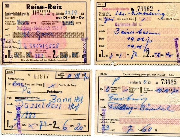 4 Fahrscheine DB