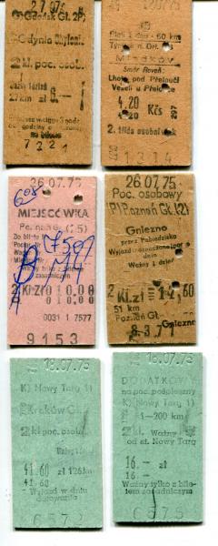 6 Fahrkarten Polen
