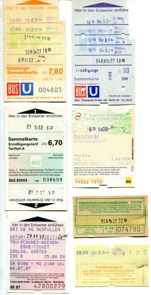 7 Fahrscheine BVG Berlin