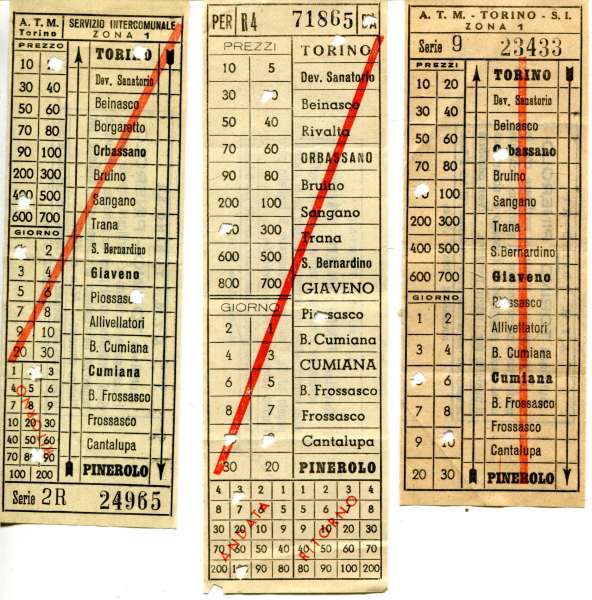 3 Fahrscheine ATM Torino