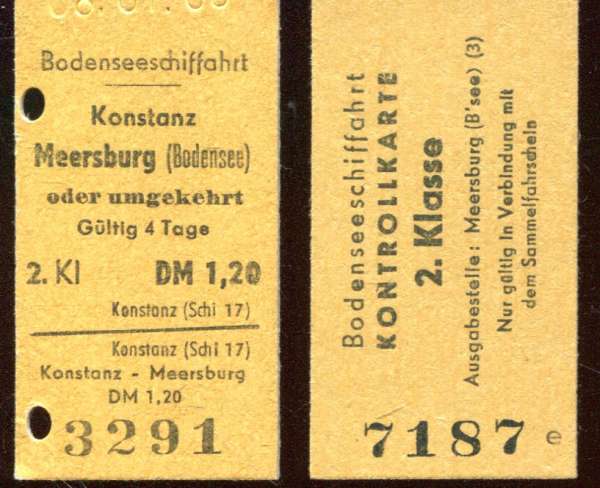 2 Fahrkarten Bodenseeschiffahrt