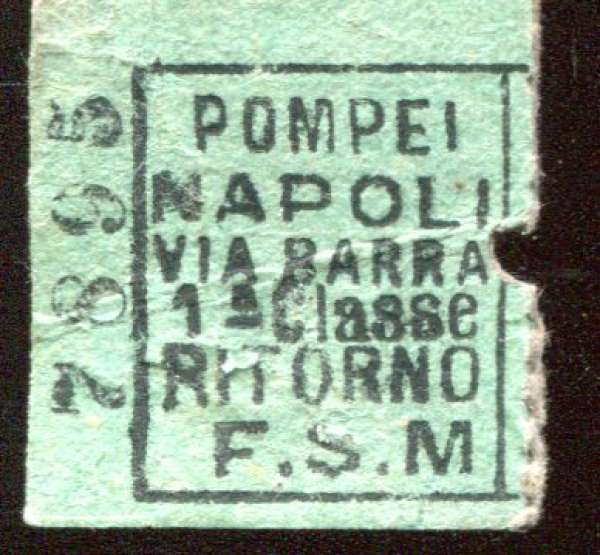 Halbe Fahrkarte Pompei – Napoli