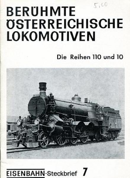Berühmte Österreichische Lokomotiven Die Reihen 110 u 10