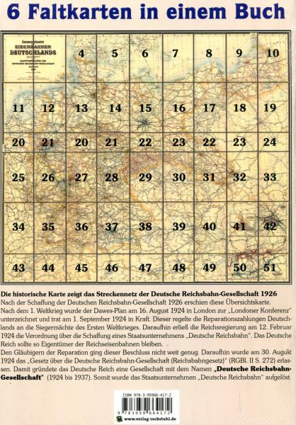 Übersichtskarte der Eisenbahnen Deutschlands 1926 - Atlas DR-G