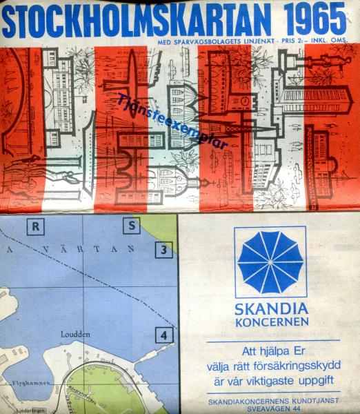 Liniennetz Stockholm 1965