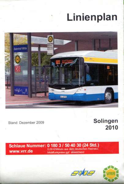Linienplan Solingen 2010