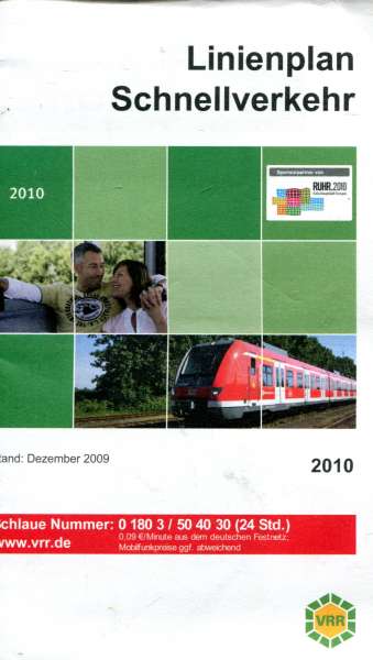 Linienplan Schnellverkehr VRR 2010
