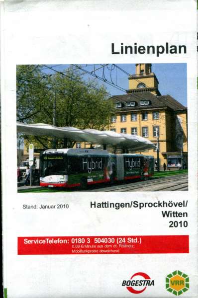 Linienplan Hattingen Sprockhövel Witten 2010