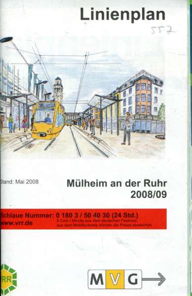Linienplan Mülheim an der Ruhr 2008 / 2009