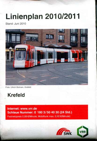 Linienplan Krefeld 2010 / 2011
