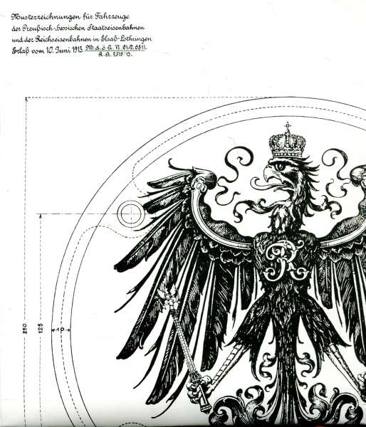 Karte Schilder und Anschriften auf den Betriebsmitteln der Ländereisenbahnen Reprint