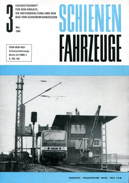 Fachzeitschrift Schienenfahrzeuge Heft 3 / 1989
