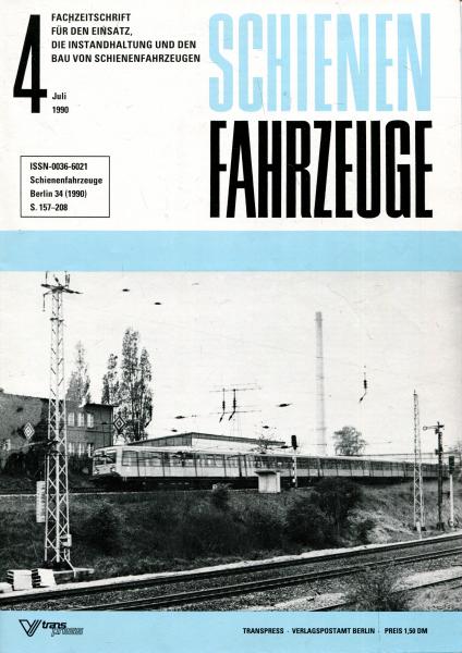 Fachzeitschrift Schienenfahrzeuge Heft 4 / 1990
