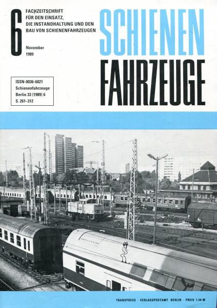 Fachzeitschrift Schienenfahrzeuge Heft 6 / 1989