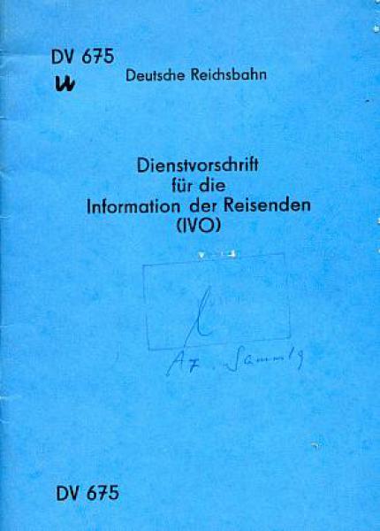 DV 675 Information der Reisenden