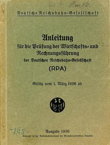 Prüfung der Wirtschafts und Rechnungsführung DRG 1936