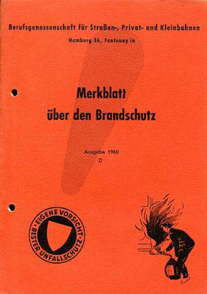 Merkblatt über Brandschutz