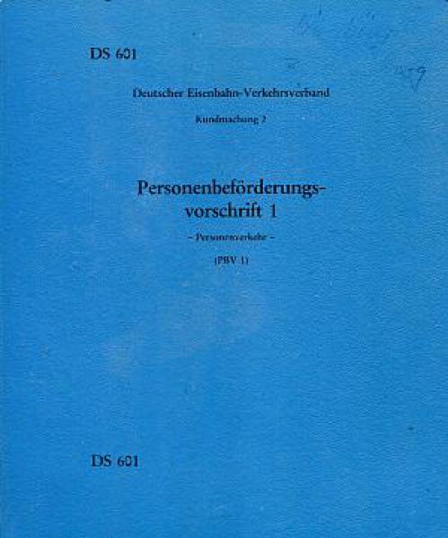 DS 601 Personenbeförderungsvorschrift DB