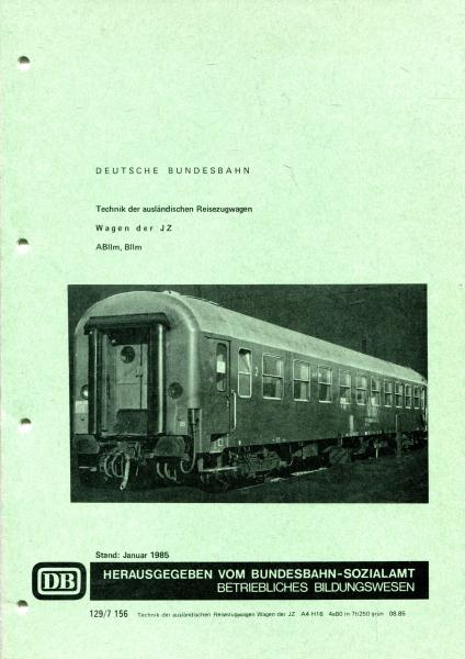 DB Technik der ausländischen Reisezugwagen Wagen der JZ AB II m, B II m