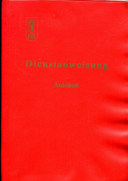 Dienstanweisung Autobus BVG Berlin (West) 1981