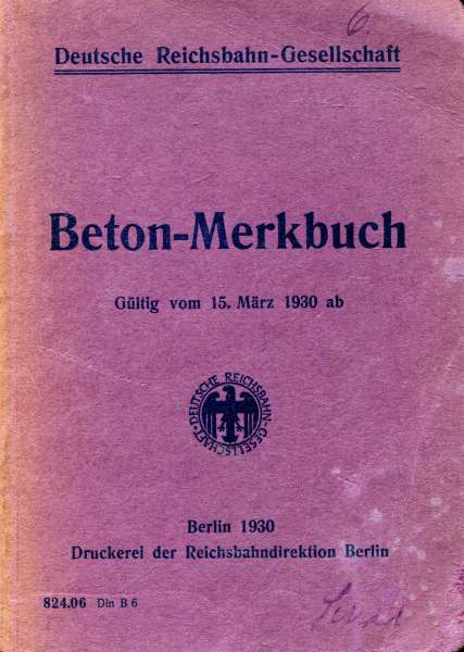 Beton Merkbuch DRG 1930