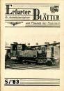 Erfurter Blätter 5 / 1983 70 Jahre Langensalzaer Kleinbahn