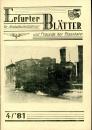 Erfurter Blätter 4 / 1981 80 Jahre Greussen – Ebeleben – Keullaer Eisenbahn