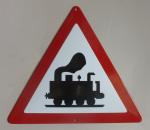 Verkehrsschild Dampflok (Emailleschild)