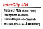 Zuglaufschild Intercity 434 Norddeich Mole – Luxembourg