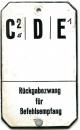 Emailleschils aus Stellwerk C 2 D E 1 Rückgabezwang