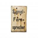 Signalfernsprecher Schild Emaille gewölbt