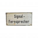 Signalfernsprecher Schild Emaille flach
