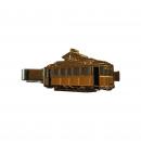 Krawattenklammer Straßenbahn 1950er Jahre hellbraun 4 cm (K22)