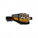 Krawattenklammer Berliner U-Bahn Baureihe A gelb/rot 3,5 cm (K23)