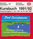 Kursbuch DB  und DR 1991 / 1992