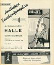 Taschenfahrplan RBD Halle 1958