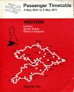 Kursbuch British Rail Timetable Western – London, South Wales, West of England 1970 / 1971