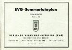 BVG Fahrplan 1967 Berlin