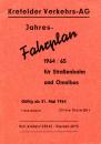 Fahrplan Krefelder Verkehrs AG 1964 / 1965