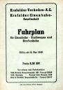 Fahrplan Krefelder Verkehrs AG 1949