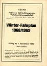 KEVAG Fahrplan Koblenz 1968 / 1969