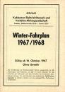 KEVAG Fahrplan Koblenz 1967 / 1968