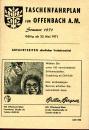 Taschenfahrplan Offenbach A. M. 1971