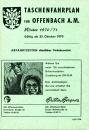 Taschenfahrplan Offenbach A. M. 1970 / 1971