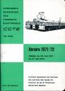 Fahrplan CGTE Tramways Geneve Genf 1971 / 1972