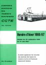 Fahrplan CGTE Tramways Geneve Genf 1966 / 1967
